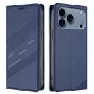 For iPhone 17 Pro Max Embossed Multi-functional Wallet Retro Leather Phone Case(Dark Blue) - 2