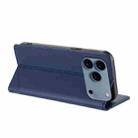 For iPhone 17 Pro Max Embossed Multi-functional Wallet Retro Leather Phone Case(Dark Blue) - 3