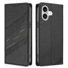 For iPhone 17 Embossed Multi-functional Wallet Retro Leather Phone Case(Black) - 2