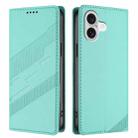For iPhone 17 Embossed Multi-functional Wallet Retro Leather Phone Case(Mint Green) - 2