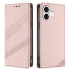 For iPhone 17 Embossed Multi-functional Wallet Retro Leather Phone Case(Pink) - 2