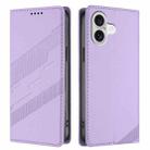 For iPhone 17 Embossed Multi-functional Wallet Retro Leather Phone Case(Light Purple) - 2