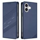 For iPhone 17 Embossed Multi-functional Wallet Retro Leather Phone Case(Dark Blue) - 2