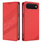 For iPhone 17 Air Embossed Multi-functional Wallet Retro Leather Phone Case(Red) - 2