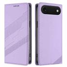 For iPhone 17 Air Embossed Multi-functional Wallet Retro Leather Phone Case(Light Purple) - 2