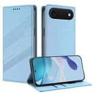 For iPhone 17 Air Embossed Multi-functional Wallet Retro Leather Phone Case(Light Blue) - 1