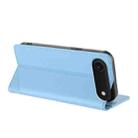 For iPhone 17 Air Embossed Multi-functional Wallet Retro Leather Phone Case(Light Blue) - 3