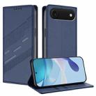 For iPhone 17 Air Embossed Multi-functional Wallet Retro Leather Phone Case(Dark Blue) - 1