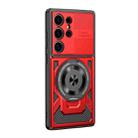 For Samsung Galaxy S25 Ultra 5G Armor Rotating Holder MagSafe Phone Case(Red) - 2