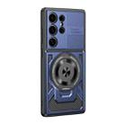 For Samsung Galaxy S25 Ultra 5G Armor Rotating Holder MagSafe Phone Case(Blue) - 2