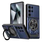 For Samsung Galaxy S24 Ultra 5G Armor Rotating Holder MagSafe Phone Case(Blue) - 1