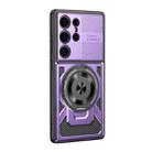 For Samsung Galaxy S23 Ultra 5G Armor Rotating Holder MagSafe Phone Case(Purple) - 2