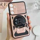For Samsung Galaxy S24 FE 5G Armor Rotating Holder MagSafe Phone Case(Rose Gold) - 2