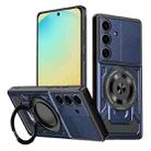 For Samsung Galaxy S24 FE 5G Armor Rotating Holder MagSafe Phone Case(Blue) - 1