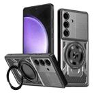 For Samsung Galaxy S23 FE 5G Armor Rotating Holder MagSafe Phone Case(Grey) - 1