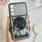 For Samsung Galaxy S23 FE 5G Armor Rotating Holder MagSafe Phone Case(Grey) - 2