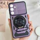 For Samsung Galaxy S23 FE 5G Armor Rotating Holder MagSafe Phone Case(Purple) - 2
