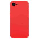 For iPhone 16e Silicone Phone Case with Wrist Strap(Red) - 2