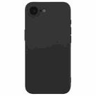For iPhone 16e Silicone Phone Case with Wrist Strap(Black) - 2