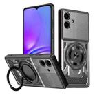 For Samsung Galaxy A05 Armor Rotating Holder MagSafe Phone Case(Grey) - 1