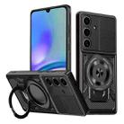 For Samsung Galaxy A05s 4G Armor Rotating Holder MagSafe Phone Case(Black) - 1