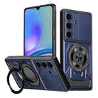 For Samsung Galaxy A05s 4G Armor Rotating Holder MagSafe Phone Case(Blue) - 1