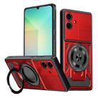 For Samsung Galaxy A06 5G / 4G Armor Rotating Holder MagSafe Phone Case(Red) - 1