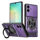 For Samsung Galaxy A06 5G / 4G Armor Rotating Holder MagSafe Phone Case(Purple) - 1