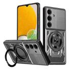 For Samsung Galaxy A13 / A04e Armor Rotating Holder MagSafe Phone Case(Grey) - 1