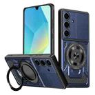 For Samsung Galaxy A16 5G / 4G Armor Rotating Holder MagSafe Phone Case(Blue) - 1