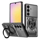 For Samsung Galaxy A25 5G Global Armor Rotating Holder MagSafe Phone Case(Grey) - 1