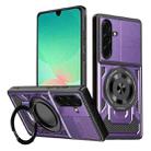 For Samsung Galaxy A26 5G Armor Rotating Holder MagSafe Phone Case(Purple) - 1