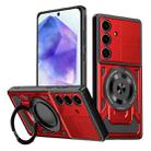 For Samsung Galaxy A55 5G Armor Rotating Holder MagSafe Phone Case(Red) - 1