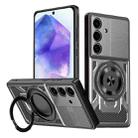 For Samsung Galaxy A55 5G Armor Rotating Holder MagSafe Phone Case(Grey) - 1
