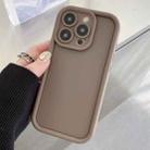 For iPhone 15 Pro Max Shockproof Frame Frosted Precise Hole TPU Phone Case(Coffee) - 1