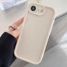 For iPhone SE 2022 / 2020 / 8 / 7 Shockproof Frame Frosted Precise Hole TPU Phone Case(White) - 1