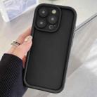 For iPhone 13 Pro Max Shockproof Frame Frosted Precise Hole TPU Phone Case(Black) - 1
