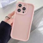 For iPhone 12 Pro Max Shockproof Frame Frosted Precise Hole TPU Phone Case(Light Pink) - 1
