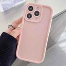 For iPhone 11 Pro Shockproof Frame Frosted Precise Hole TPU Phone Case(Light Pink) - 1