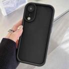 For iPhone XR Shockproof Frame Frosted Precise Hole TPU Phone Case(Black) - 1