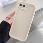 For iPhone 8 Plus / 7 Plus Shockproof Frame Frosted Precise Hole TPU Phone Case(White) - 1