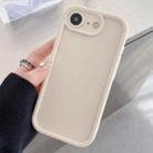 For iPhone 16e Shockproof Frame Frosted Precise Hole TPU Phone Case(White) - 1