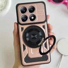 For Xiaomi 14T Armor Rotating Holder MagSafe Phone Case(Rose Gold) - 1