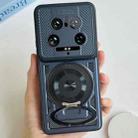 For Xiaomi 14 Ultra Armor Rotating Holder MagSafe Phone Case(Blue) - 1