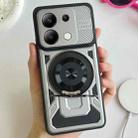 For Redmi Note 13 4G Global Armor Rotating Holder MagSafe Phone Case(Grey) - 1