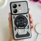 For Redmi Note 13 5G Global Armor Rotating Holder MagSafe Phone Case(Grey) - 1