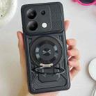 For Redmi Note 13 Pro 5G Global Armor Rotating Holder MagSafe Phone Case(Black) - 1