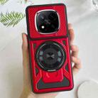 For Redmi Note 14 Pro 5G / 14 Pro+ 5G Armor Rotating Holder MagSafe Phone Case(Red) - 1