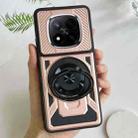 For Redmi Note 14 Pro 4G Global Armor Rotating Holder MagSafe Phone Case(Rose Gold) - 1