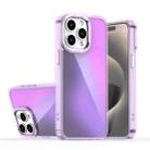 For iPhone 15 Pro Plating Gradient Discolor Phone Case(Purple) - 1